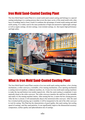 Iron Mold Sand-Coated Casting Plant