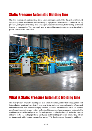 Static Pressure Automatic Molding Line