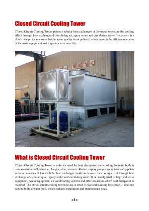 Closed Circuit Cooling Tower