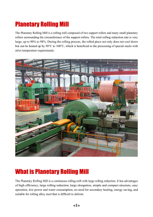 Planetary Rolling Mill