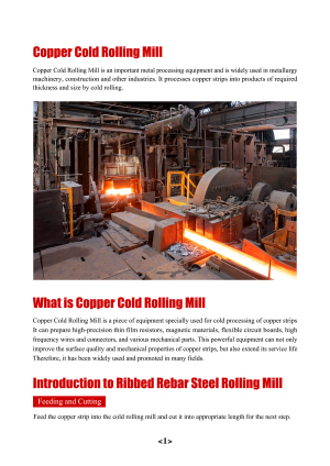 Copper Cold Rolling Mill